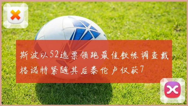斯波以52选票领跑最佳教练调查戴格诺特紧随其后泰伦卢仅获7